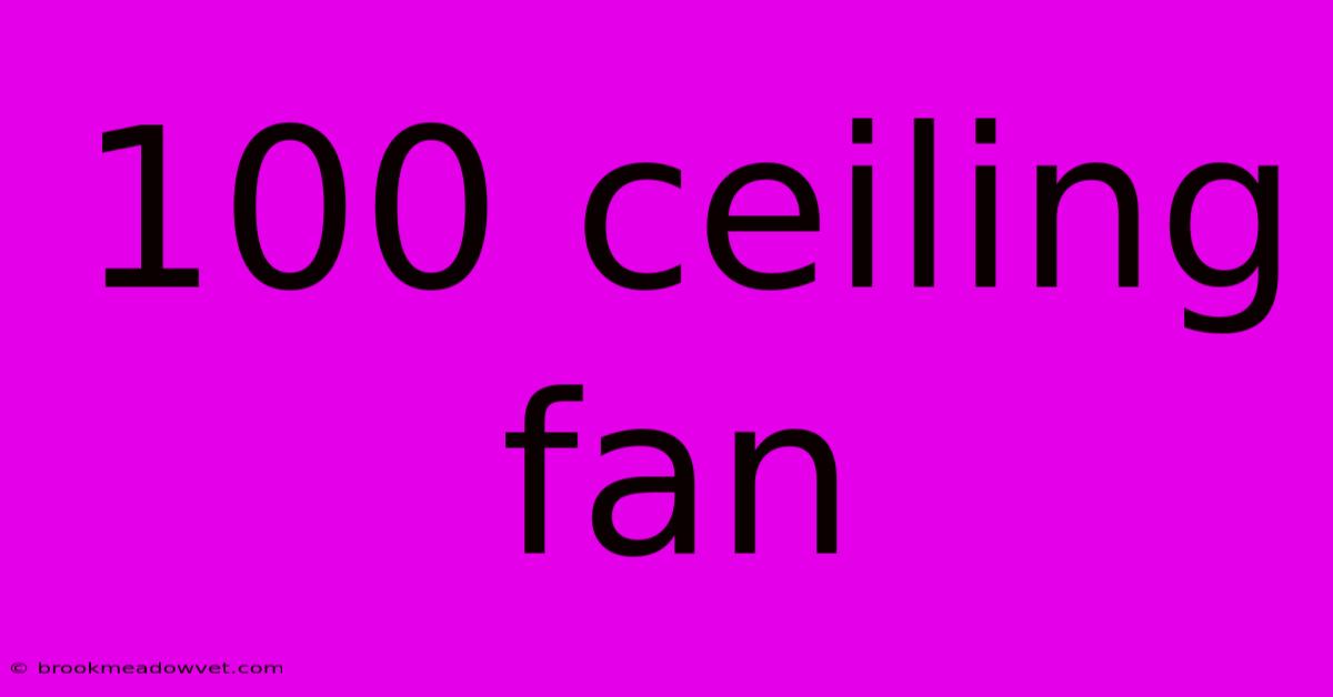 100 Ceiling Fan