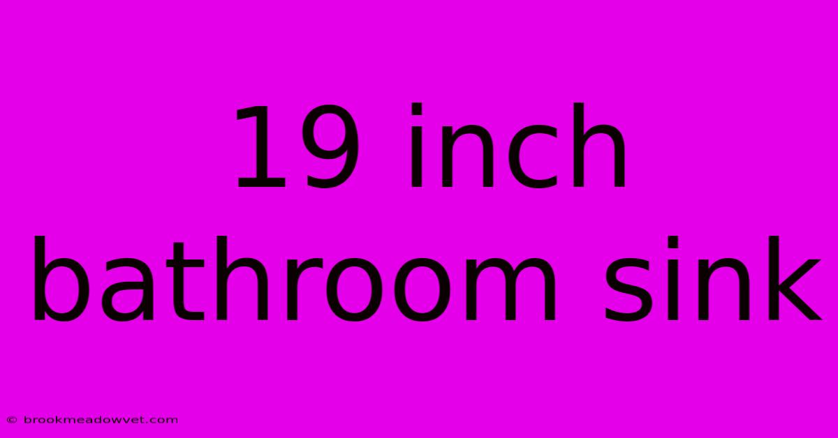 19 Inch Bathroom Sink