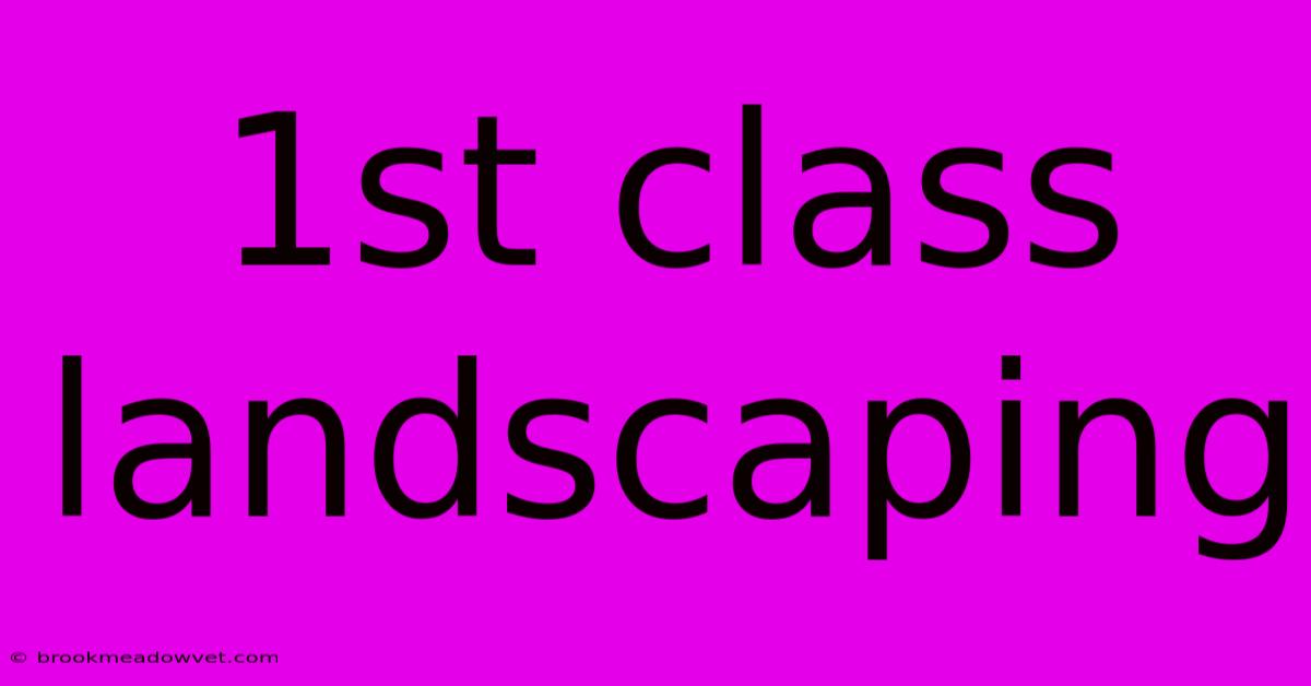 1st Class Landscaping