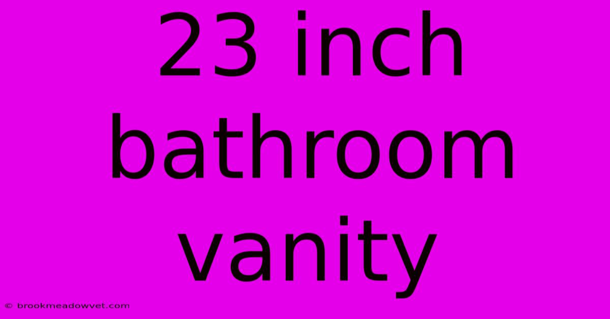 23 Inch Bathroom Vanity