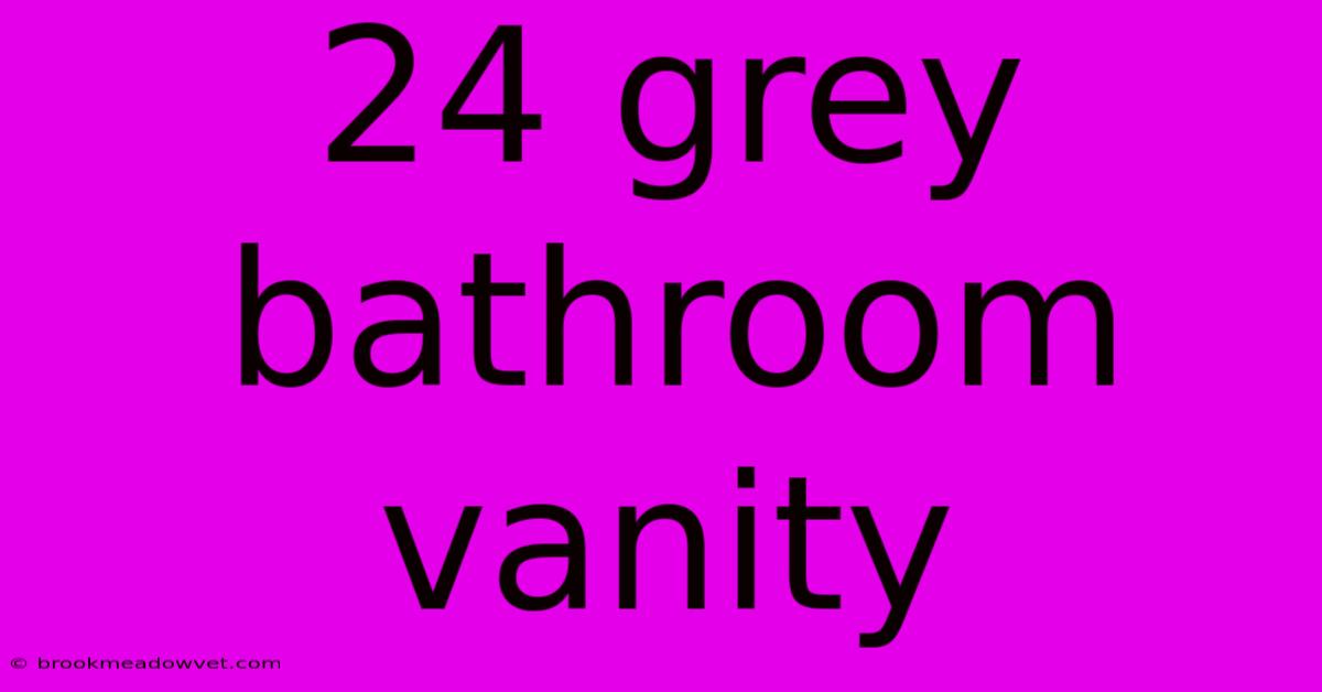 24 Grey Bathroom Vanity