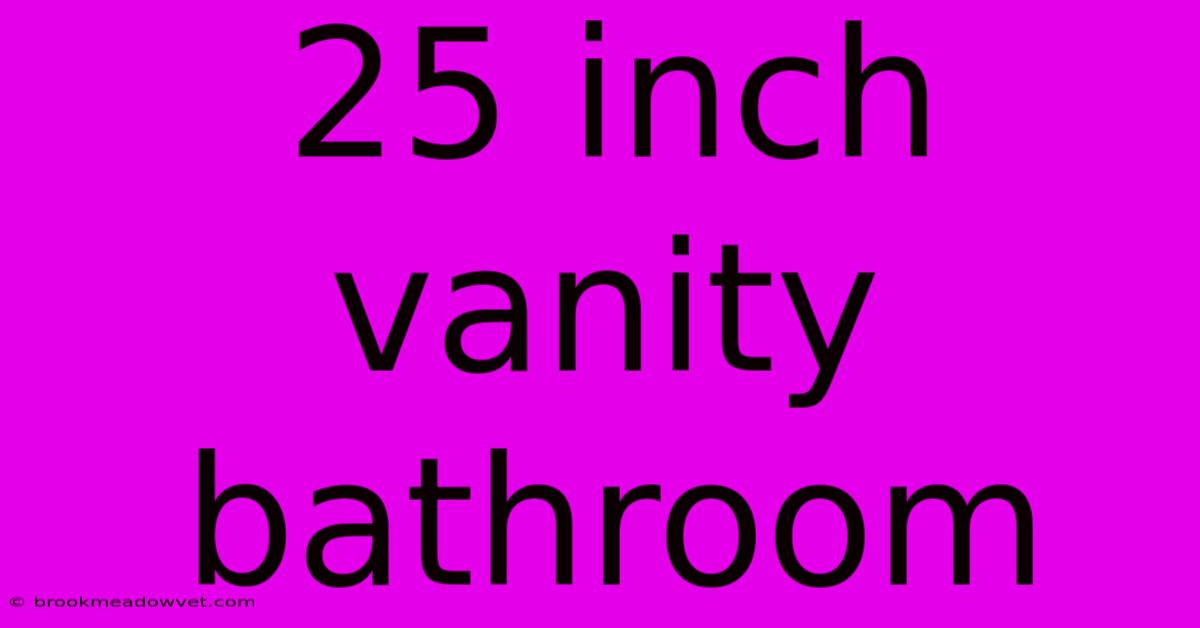 25 Inch Vanity Bathroom