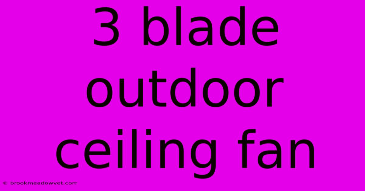 3 Blade Outdoor Ceiling Fan