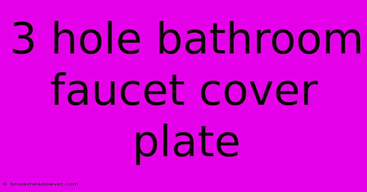 3 Hole Bathroom Faucet Cover Plate