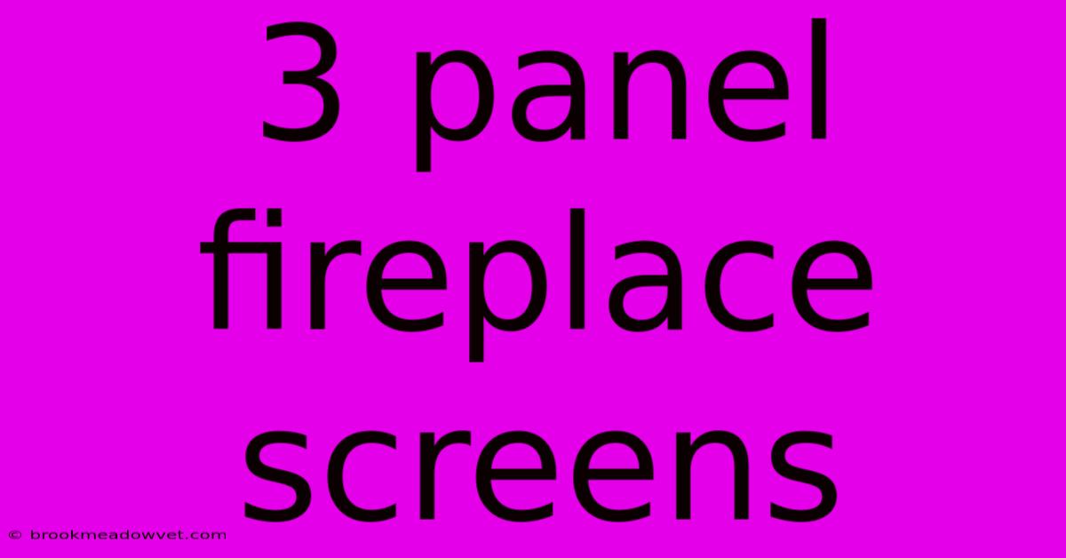 3 Panel Fireplace Screens