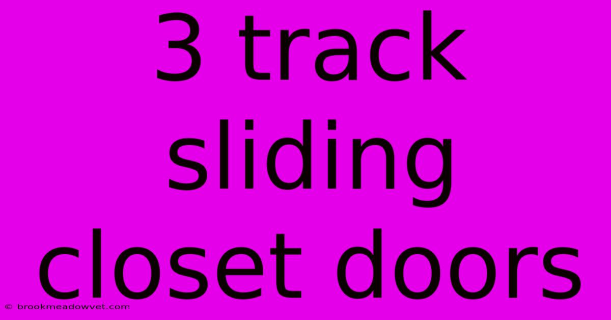 3 Track Sliding Closet Doors