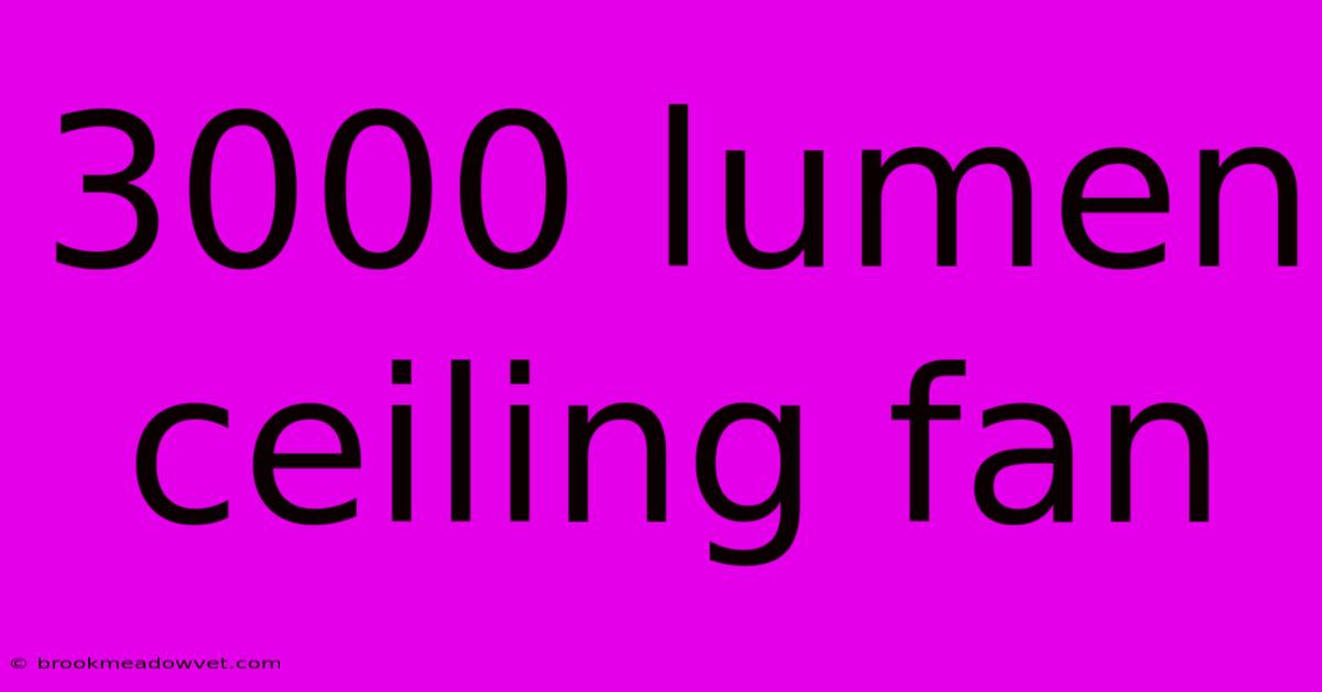 3000 Lumen Ceiling Fan