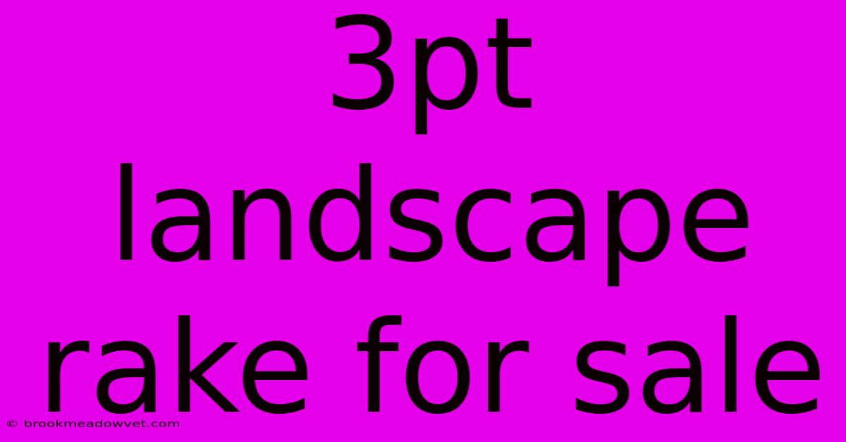 3pt Landscape Rake For Sale