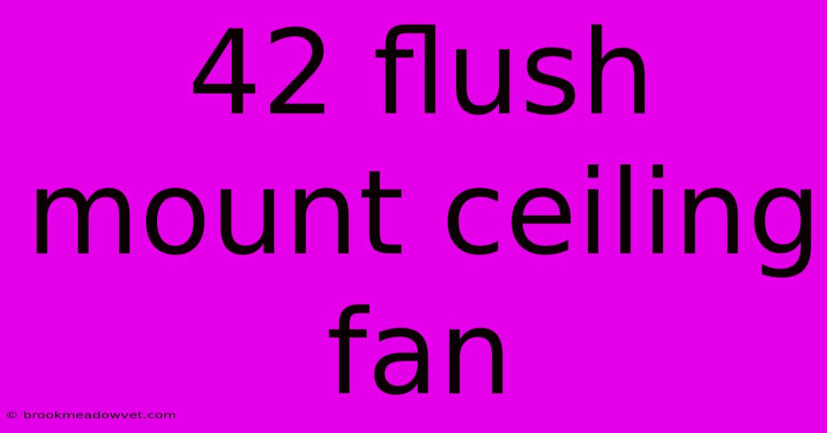 42 Flush Mount Ceiling Fan