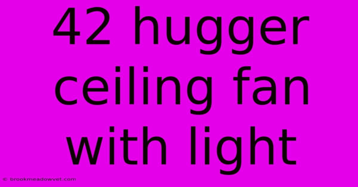 42 Hugger Ceiling Fan With Light