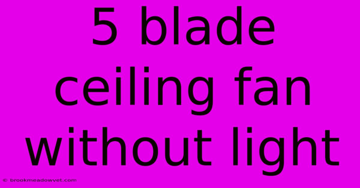 5 Blade Ceiling Fan Without Light