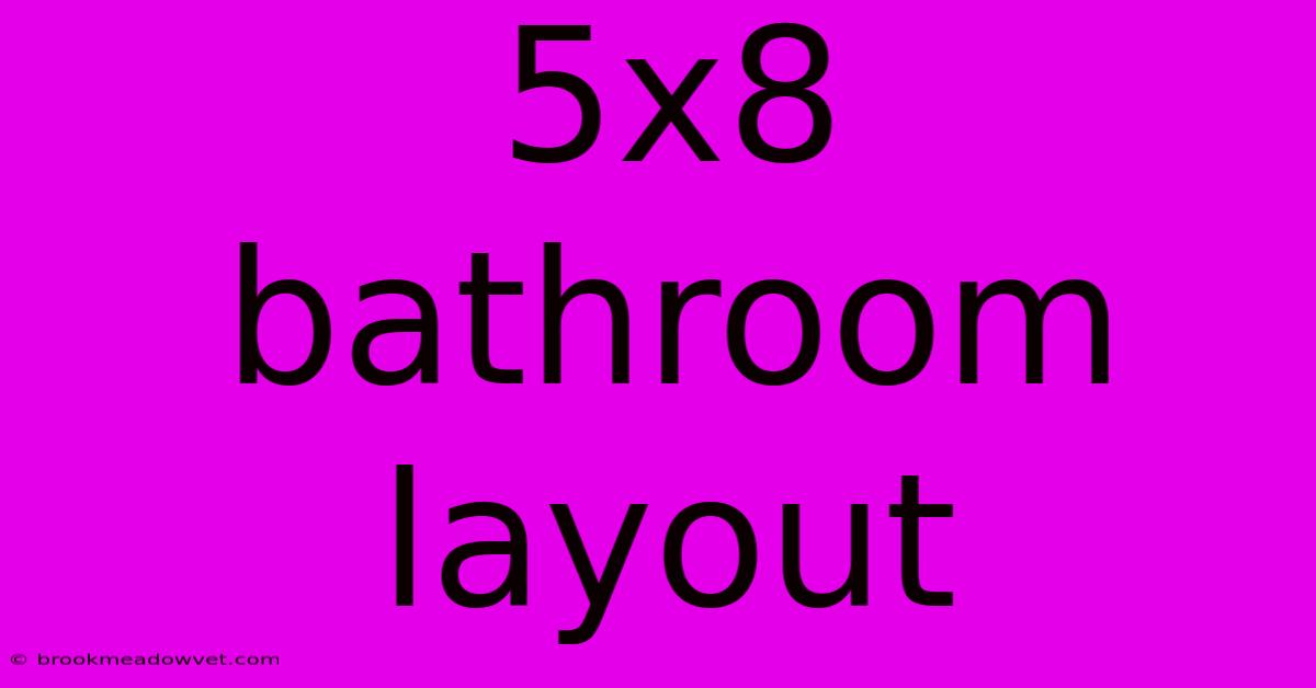 5x8 Bathroom Layout