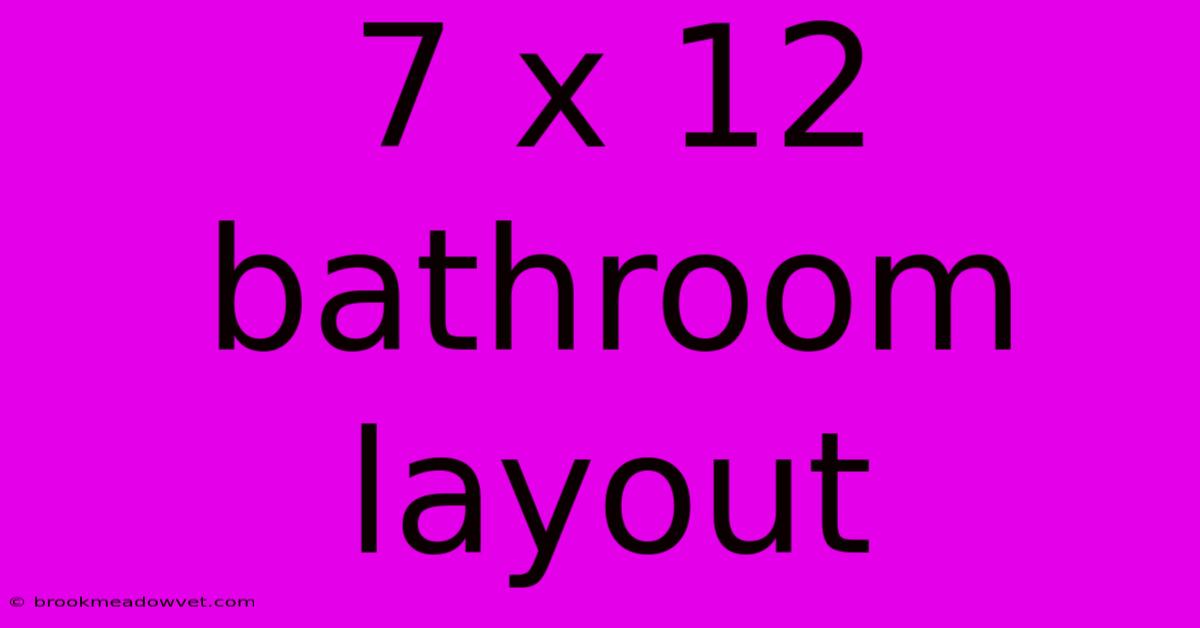 7 X 12 Bathroom Layout