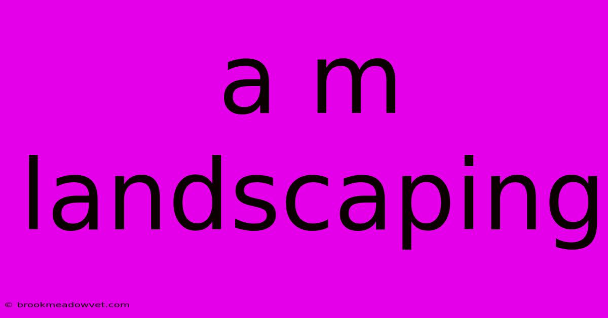 A M Landscaping