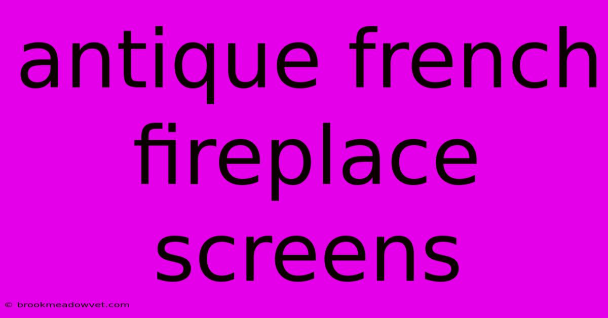 Antique French Fireplace Screens