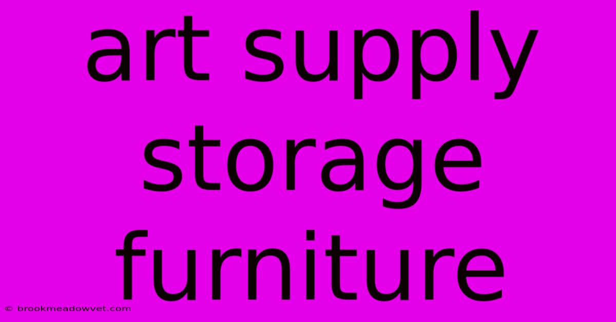 Art Supply Storage Furniture