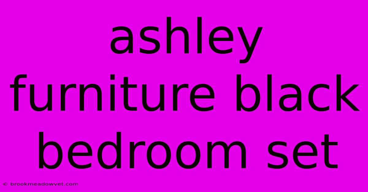 Ashley Furniture Black Bedroom Set