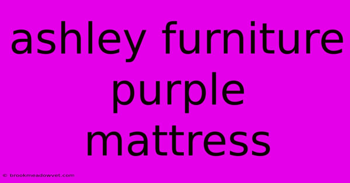 Ashley Furniture Purple Mattress