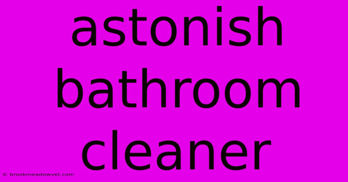 Astonish Bathroom Cleaner