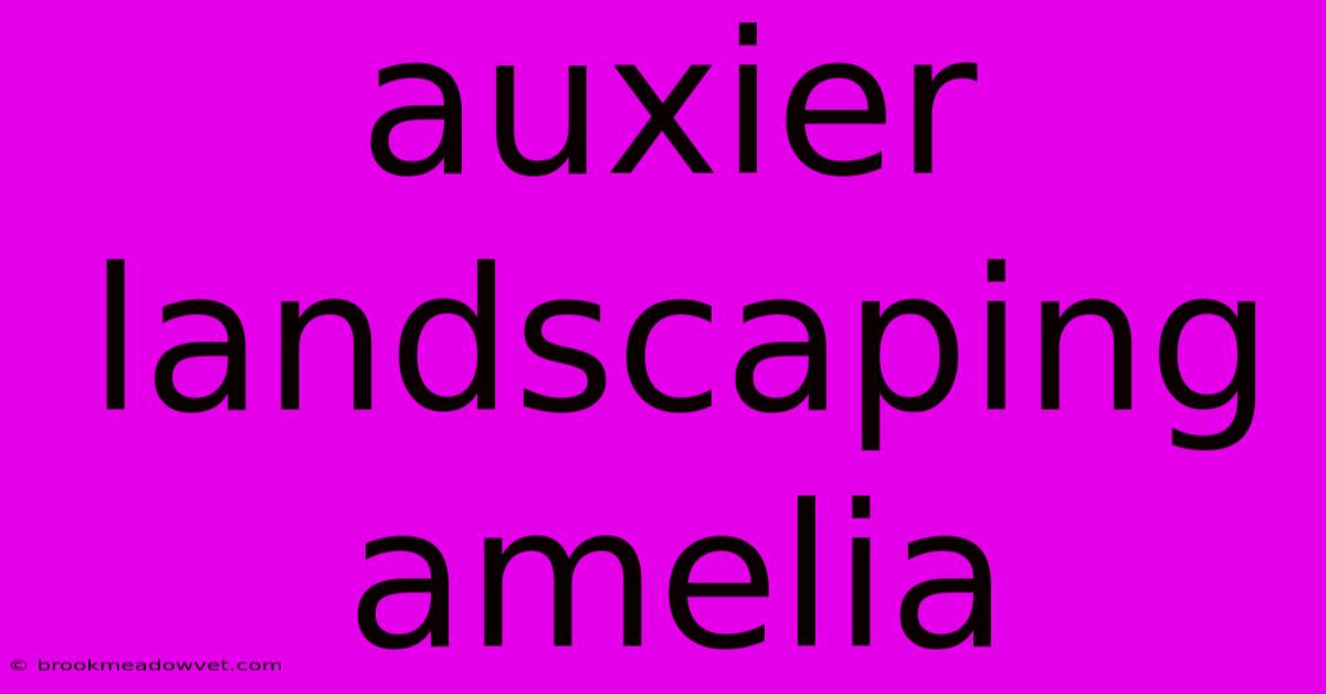 Auxier Landscaping Amelia