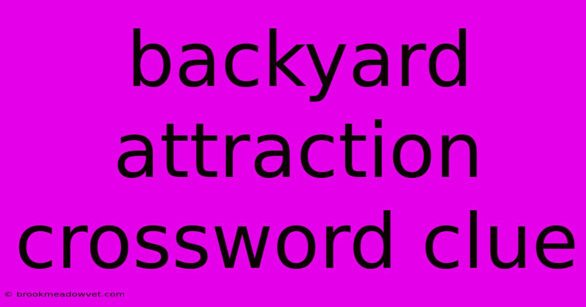 Backyard Attraction Crossword Clue