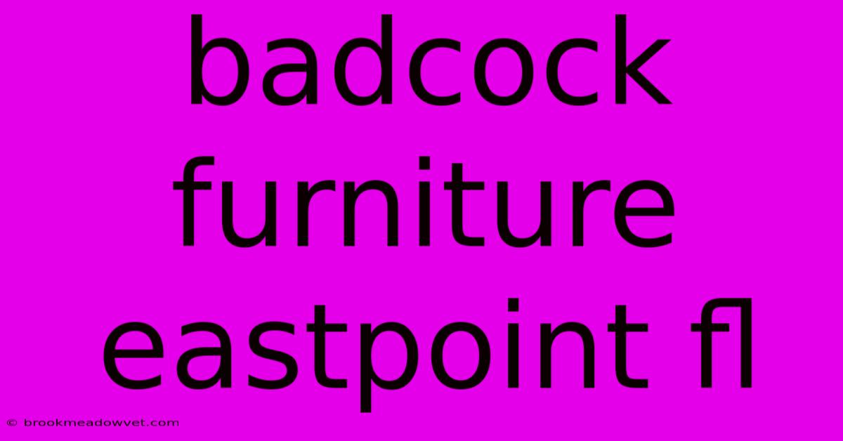 Badcock Furniture Eastpoint Fl