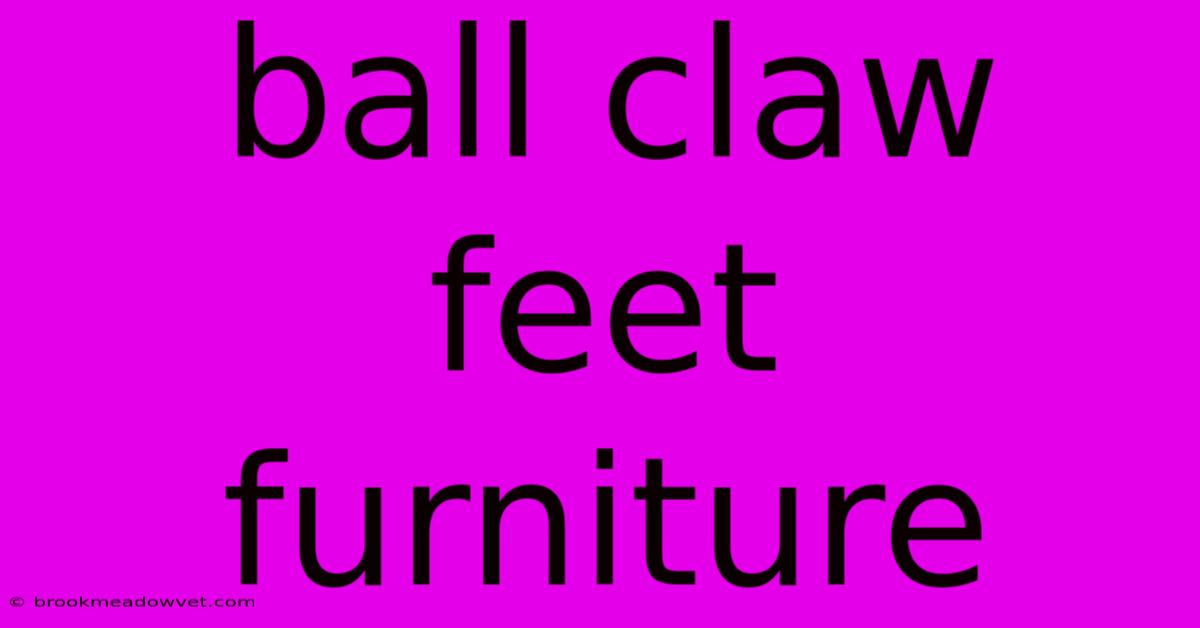 Ball Claw Feet Furniture