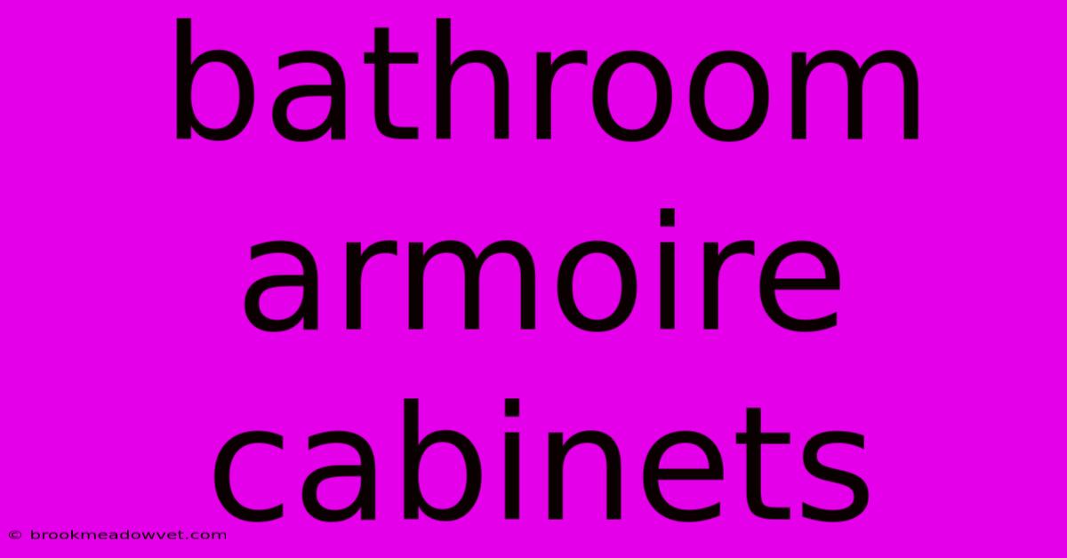 Bathroom Armoire Cabinets