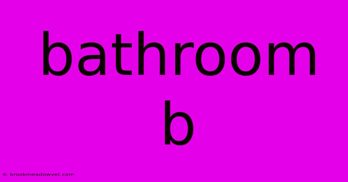 Bathroom B