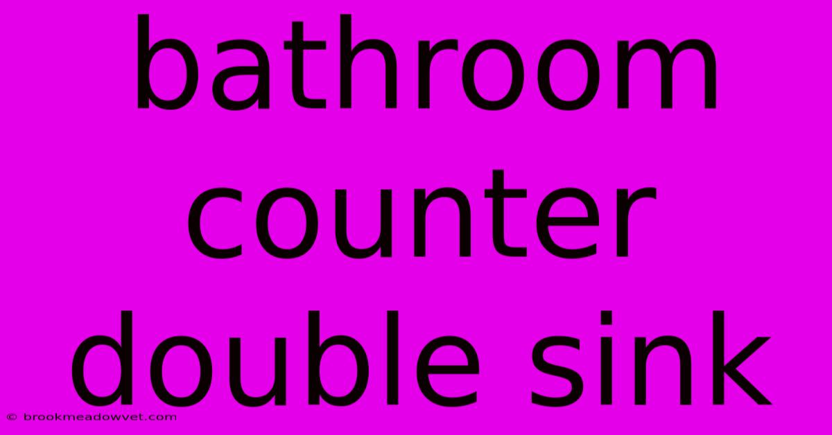 Bathroom Counter Double Sink