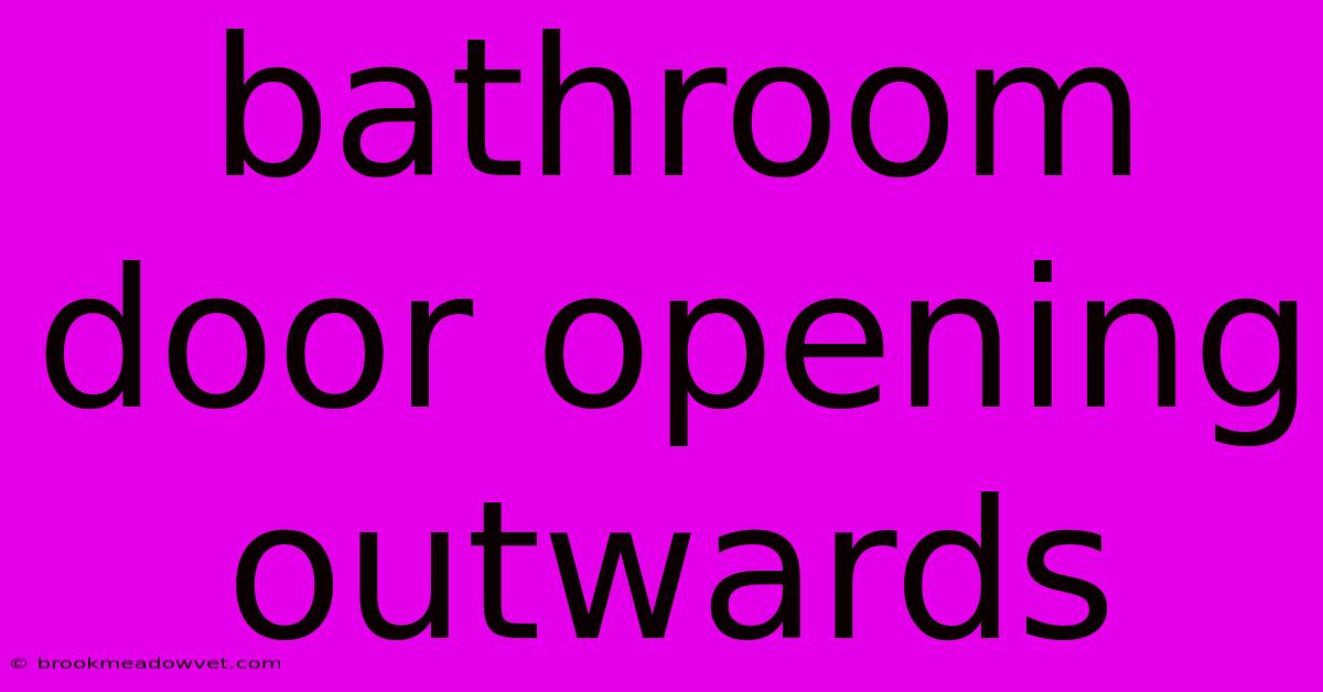 Bathroom Door Opening Outwards