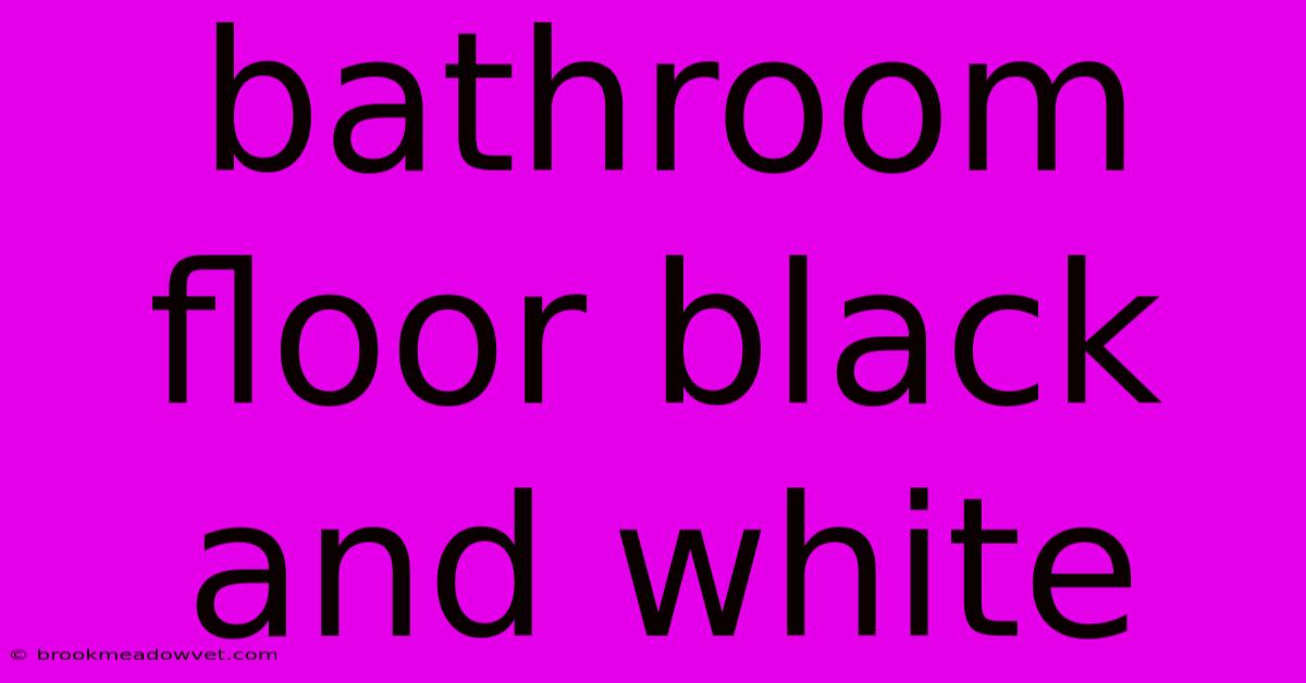 Bathroom Floor Black And White