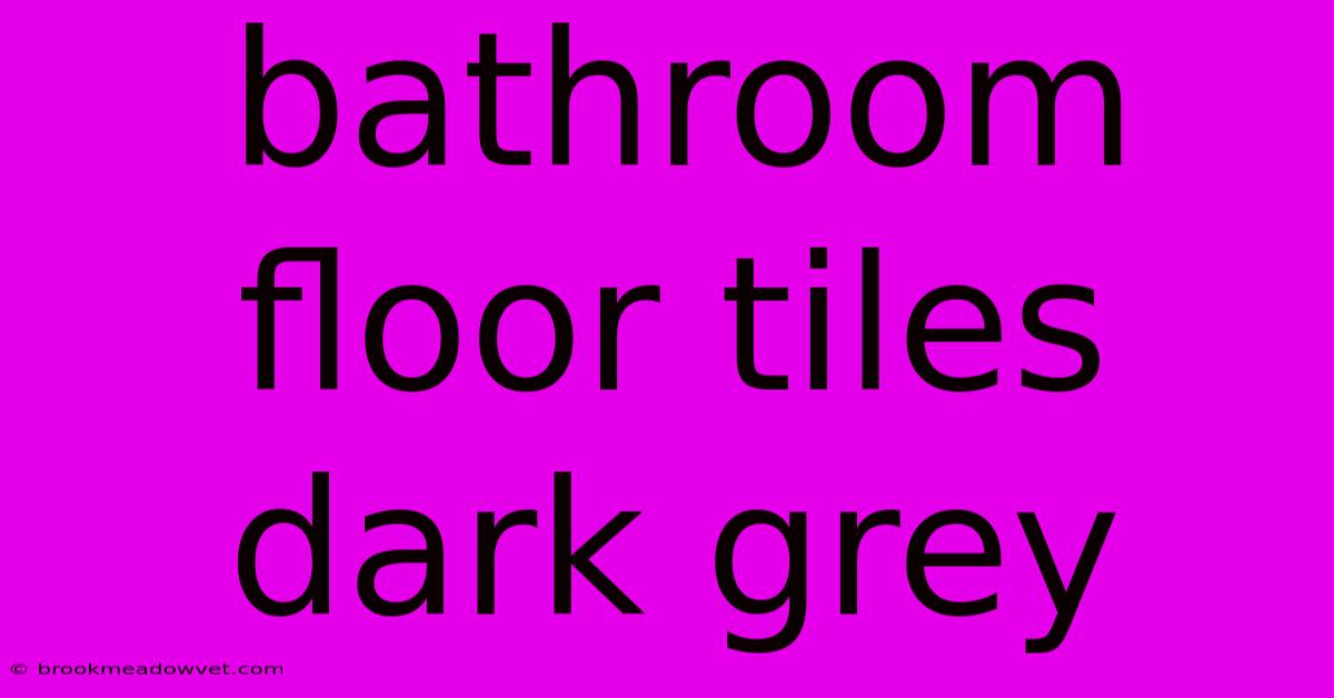 Bathroom Floor Tiles Dark Grey