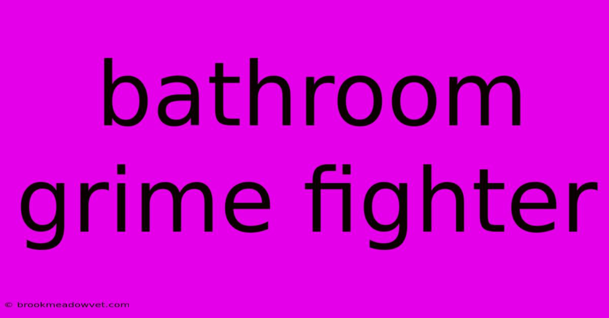 Bathroom Grime Fighter