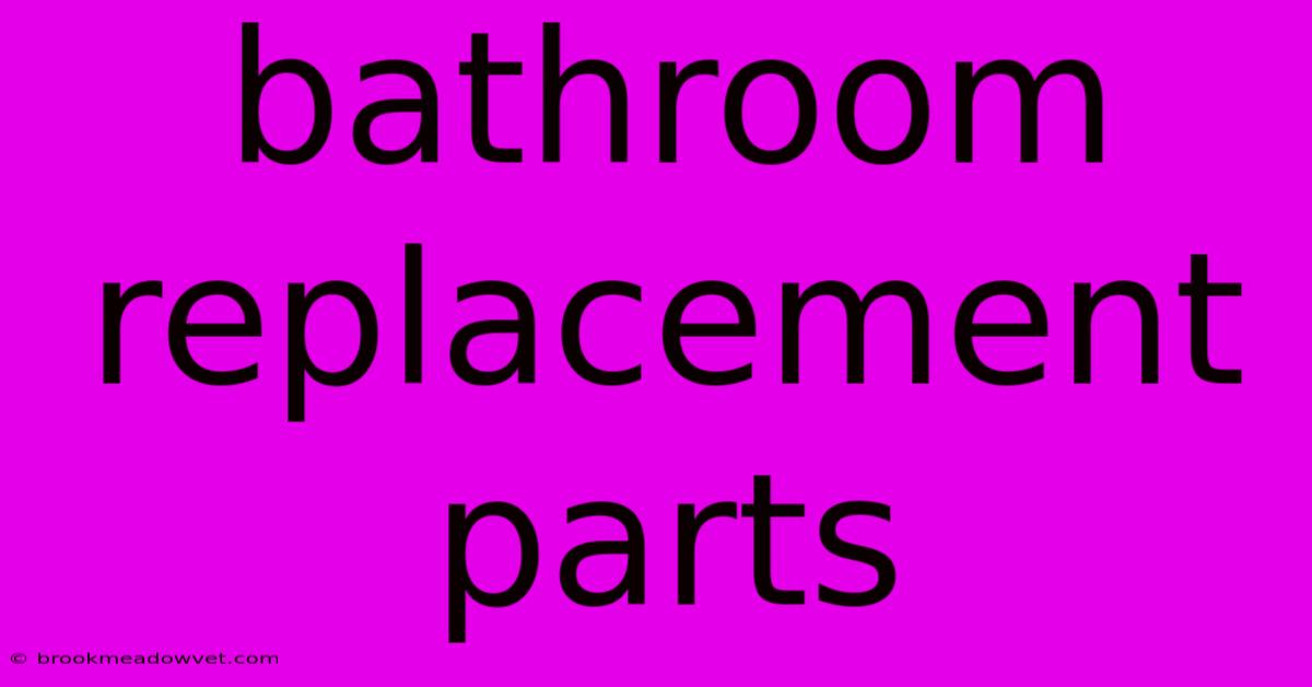 Bathroom Replacement Parts