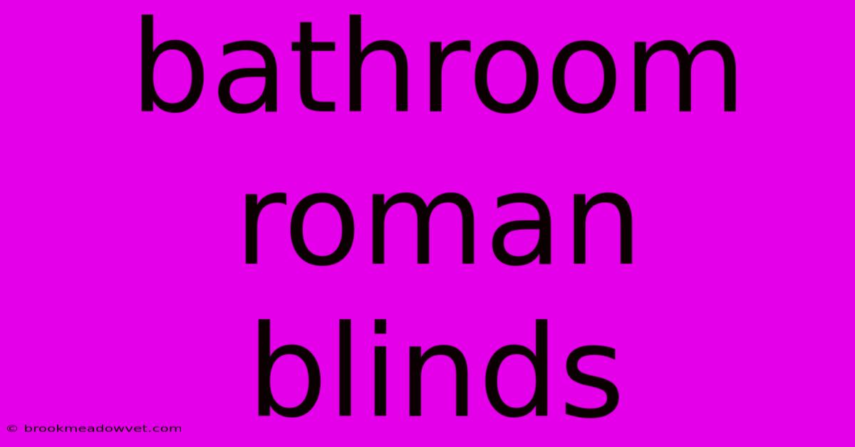 Bathroom Roman Blinds