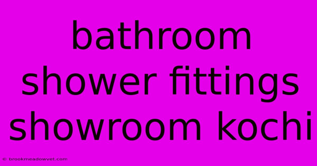 Bathroom Shower Fittings Showroom Kochi