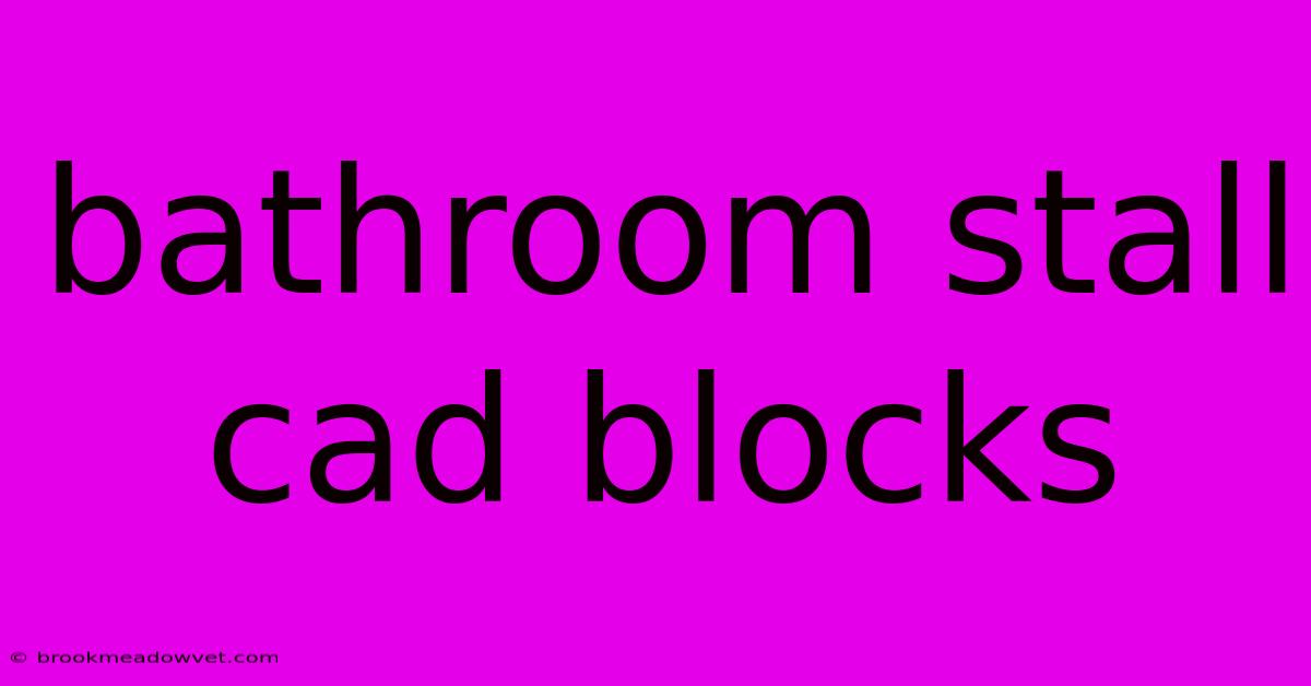 Bathroom Stall Cad Blocks