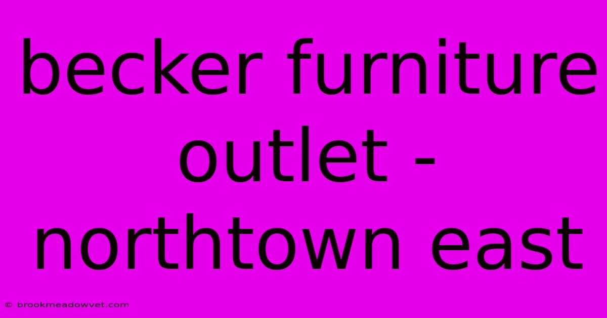 Becker Furniture Outlet - Northtown East