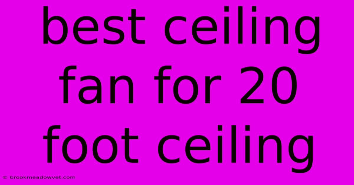 Best Ceiling Fan For 20 Foot Ceiling