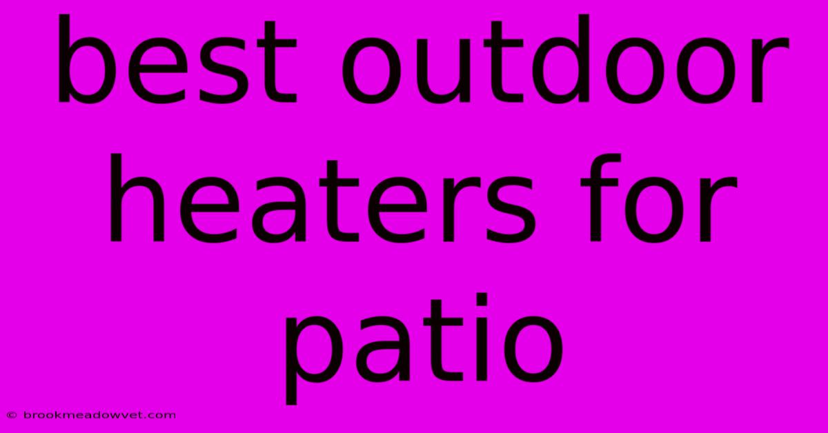 Best Outdoor Heaters For Patio