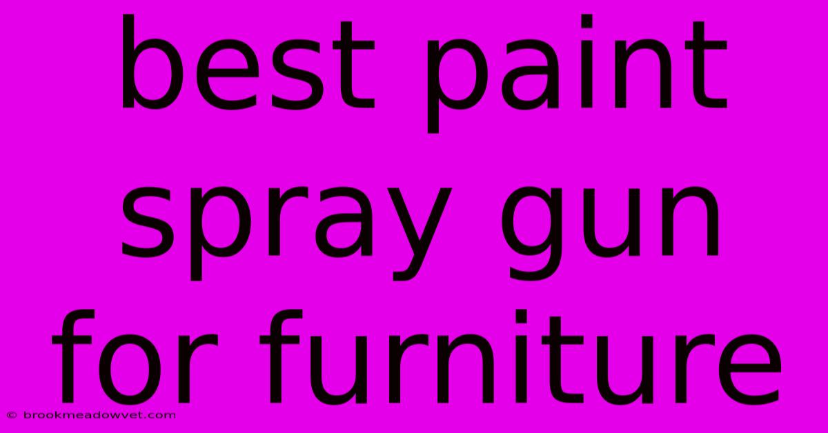 Best Paint Spray Gun For Furniture