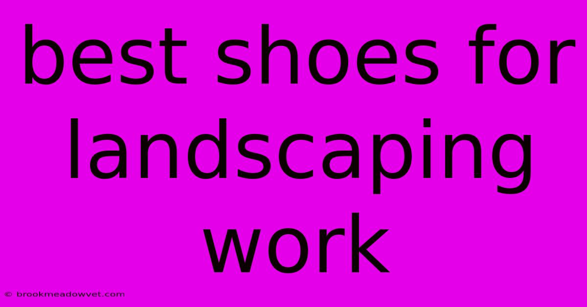 Best Shoes For Landscaping Work