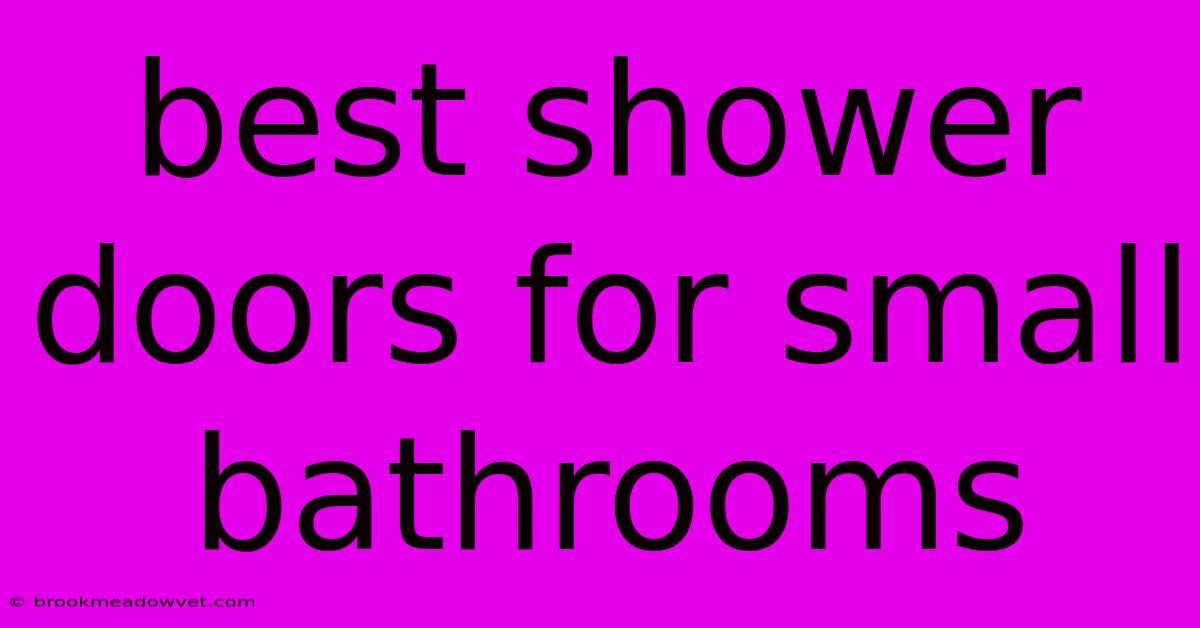 Best Shower Doors For Small Bathrooms