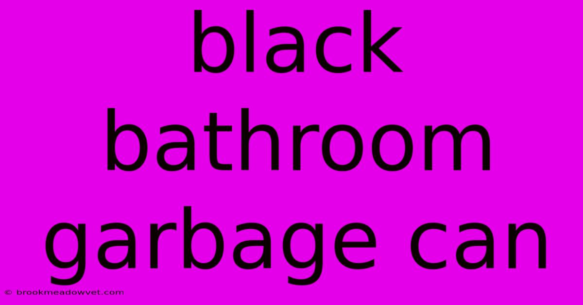 Black Bathroom Garbage Can