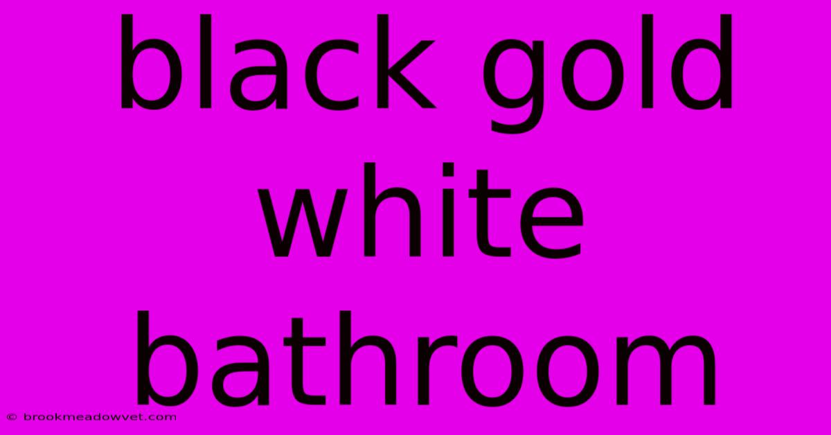 Black Gold White Bathroom