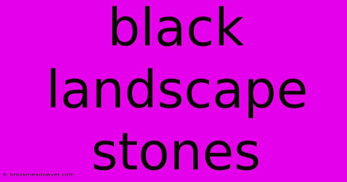 Black Landscape Stones