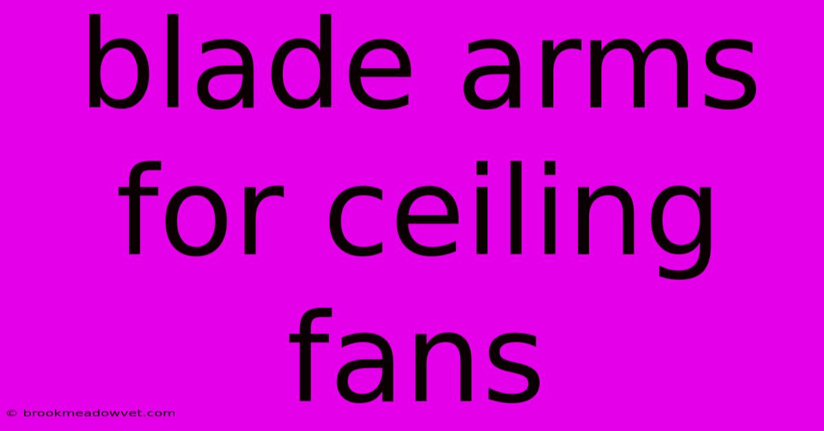 Blade Arms For Ceiling Fans