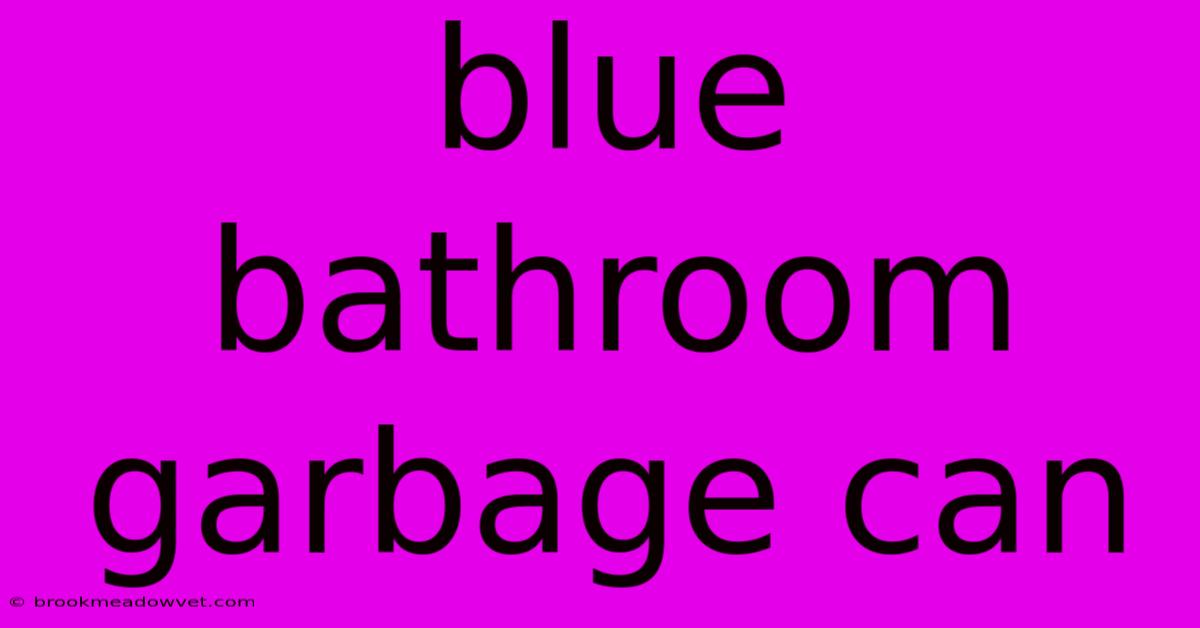 Blue Bathroom Garbage Can