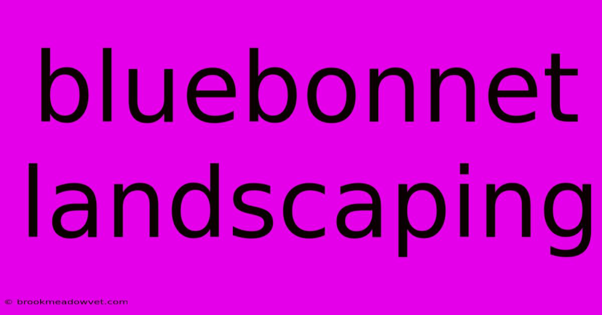 Bluebonnet Landscaping